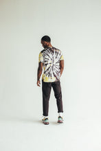 Load image into Gallery viewer, WOOF Black and Yellow Spiral Tie Dye Tee