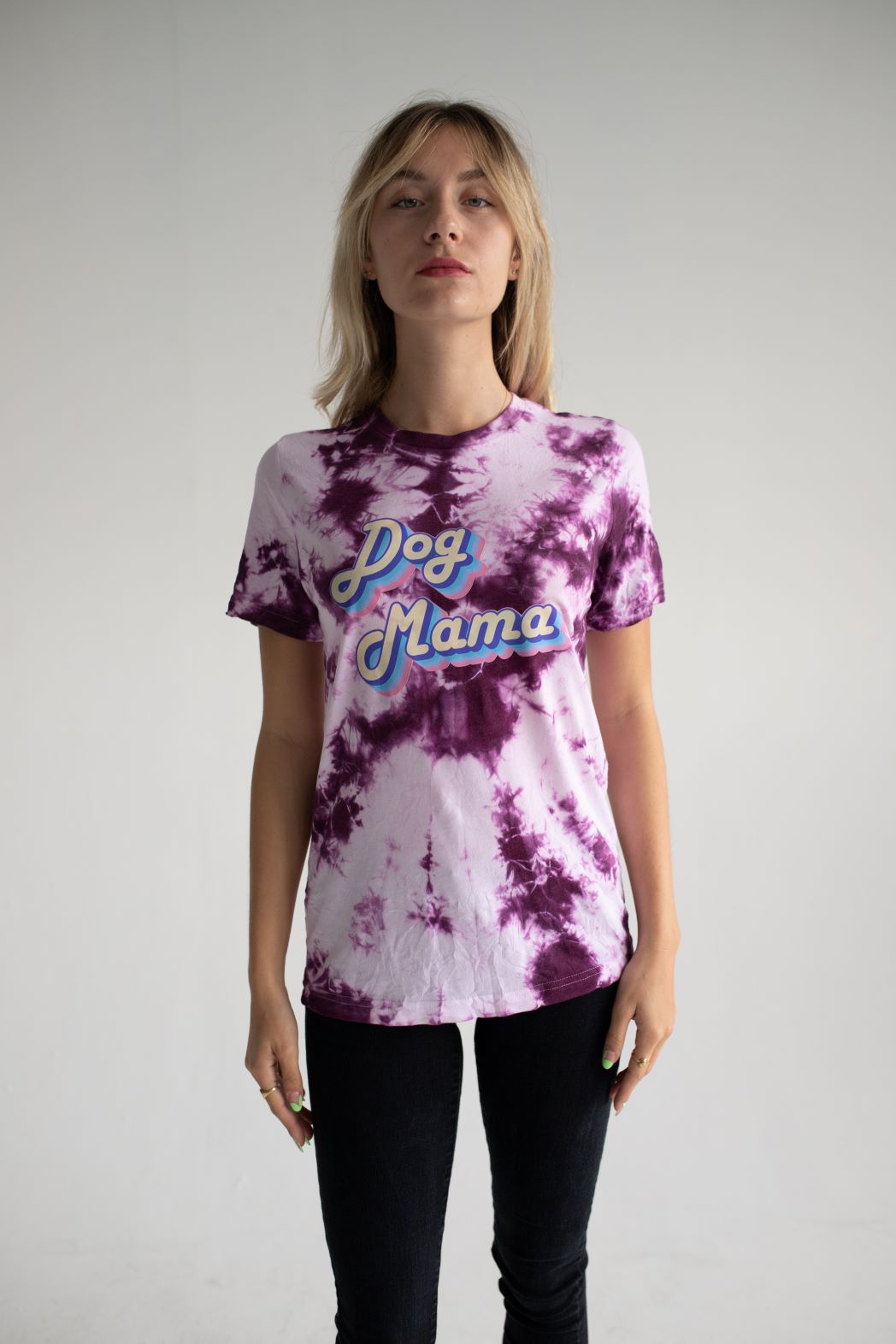 Purple Rain Dog Mama Tie Dye Tee