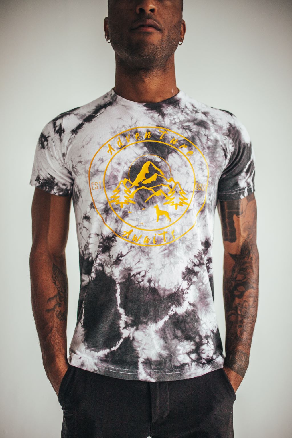 Grey Matter Adventure Awaits Tie Dye Tee