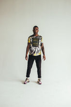 Load image into Gallery viewer, WOOF Black and Yellow Spiral Tie Dye Tee
