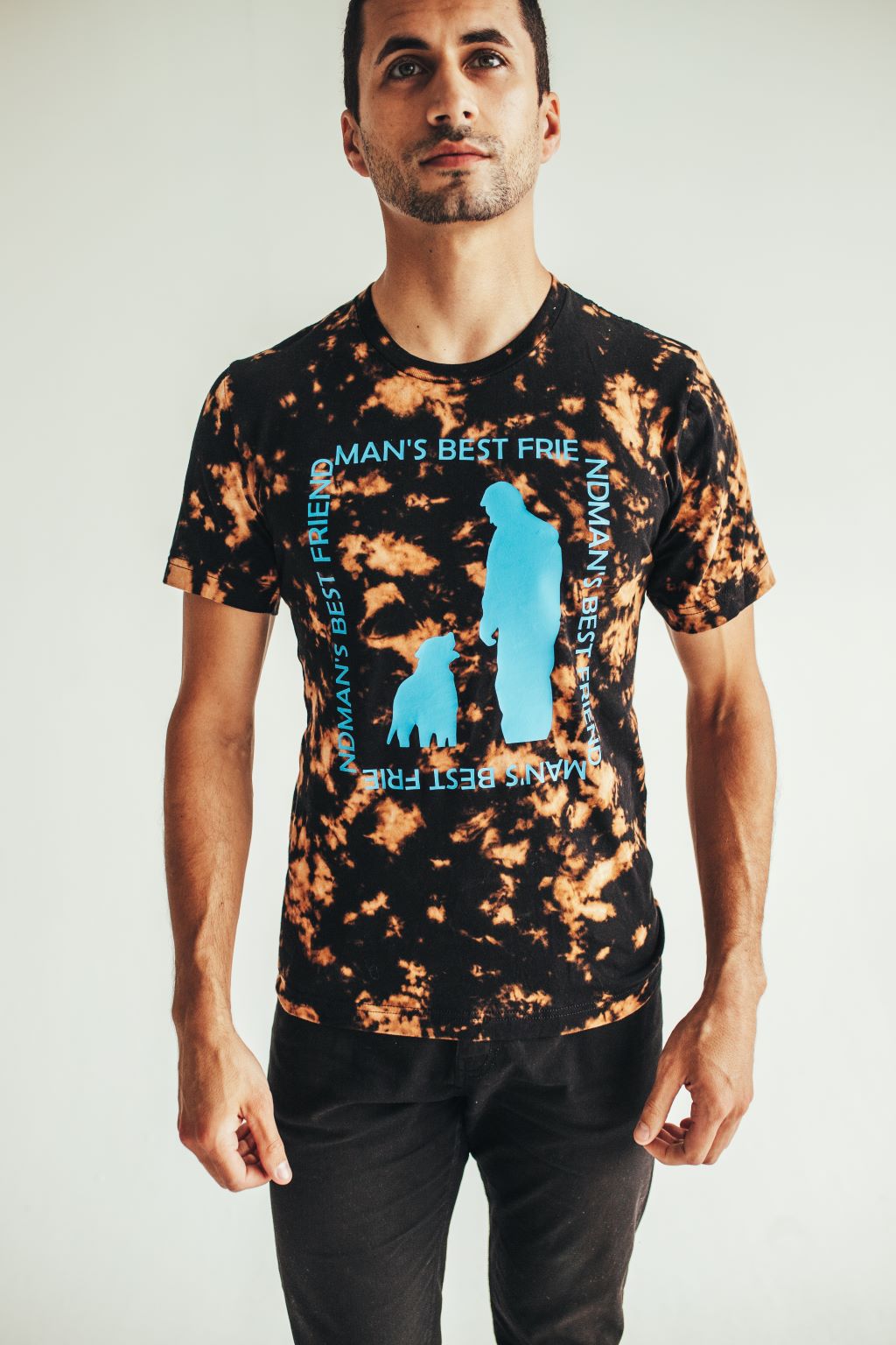 A Man's Best Friend Reverse Tie Dye Tee